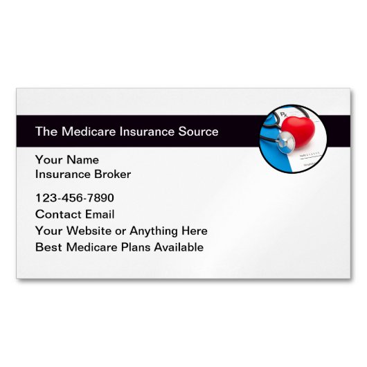メディケア保険代理店業者 マグネット名刺 (正面)
