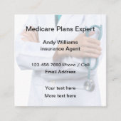 メディケア計画専門健康保険担当者 スクエア名刺 (正面)