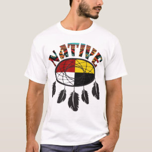 メディシンホイール-先住民系 Tシャツ
