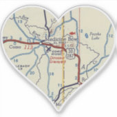 メディシンボウワイオミングヴィンテージマップ シール (正面)