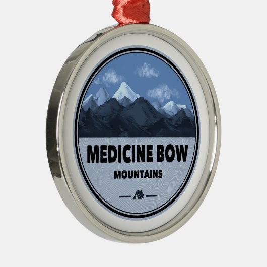 メディシンボーマウンテンズコロラドワイオミンキャンプ メタルオーナメント (右)