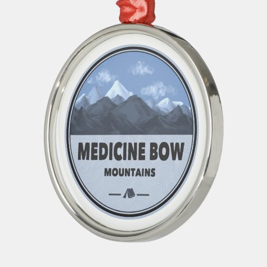 メディシンボーマウンテンズコロラドワイオミンキャンプ メタルオーナメント (左)