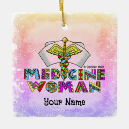 メディシン女性カスタムオーナメント セラミックオーナメント