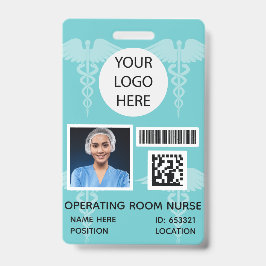 メディシン手術室ナース写真ID バッジ