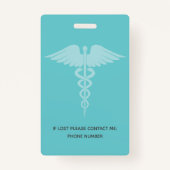 メディシン手術室ナース写真ID バッジ (裏面)