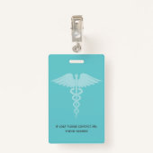 メディシン手術室ナース写真ID バッジ (裏面クリップ)