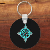 メディシン・ホイールブラック キーホルダー (正面)