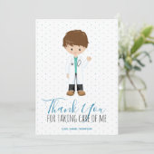 メディックオスドクターブルータイポグラフィ水玉模様 サンキューカード (スタンド正面)