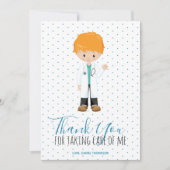 メディックオスドクターブルータイポグラフィ水玉模様 サンキューカード (正面)