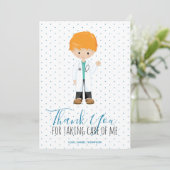 メディックオスドクターブルータイポグラフィ水玉模様 サンキューカード (スタンド正面)