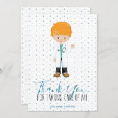 メディックオスドクターブルータイポグラフィ水玉模様 サンキューカード (正面/裏面)