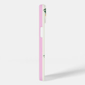 メディテラニエンヴィンテージレモンピンクストライプネーム Case-Mate iPhoneケース (裏面 / 右)