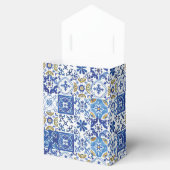 メディテラネアンモザイク結婚タイルのベビー誕生日 フェイバーボックス (オープン)