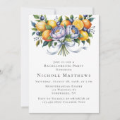 メディテレーニアンの柑橘の花束 ブライズメイドパーティー 招待状 (正面)