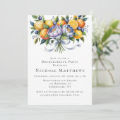 メディテレーニアンの柑橘の花束 ブライズメイドパーティー 招待状 (スタンド正面)