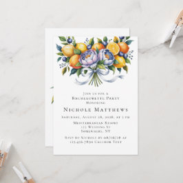 メディテレーニアンの柑橘の花束 ブライズメイドパーティー 招待状