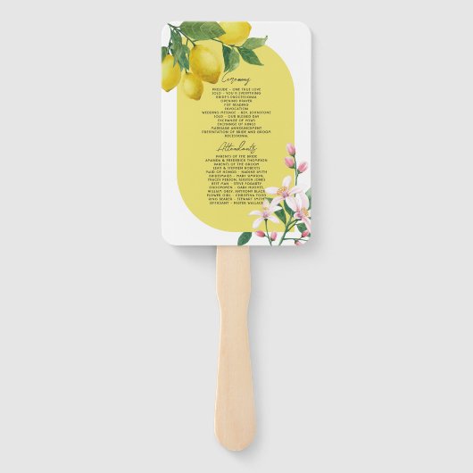 メディテレーニアンスタイル ラ・ドルチェ・ヴィータ ウェディングプログラム ハンドファン (裏面)