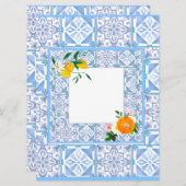 メディテレーニアンスタイル、レモン、アマルフィスタイル 招待状 (正面/裏面)