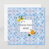 メディテレーニアンスタイル、レモン、アマルフィスタイル 案内状 (正面/裏面)