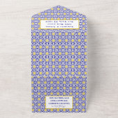 メディテレーニアンタイル ポルトガル フォト ウェディング オールインワン招待状 (外側)