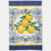 メディテレーニアンチョークのレモンの花束 キッチンタオル