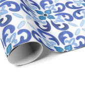 メディテレーニアンブルータイル包装紙 ラッピングペーパー (ロールコーナー)