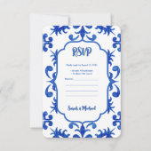 メディテレーニアンポルトガルブルータイルの詳細 セーブザデート (正面)