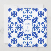 メディテレーニアンポルトガルブルータイルの詳細 招待状 (裏面)