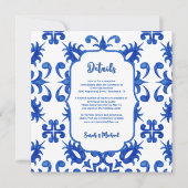 メディテレーニアンポルトガルブルータイルの詳細 招待状 (正面)