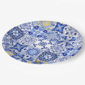 メディテレーニアンモザイクタイルベビーシャワー ペーパープレート (アングル)