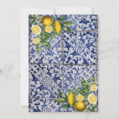 メディテレーニアンレモン ポルトガルタイル ウェディング 招待状 (裏面)