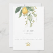 メディテレーニアンレモン　QRコード付　|　ホワイト 招待状 (裏面)