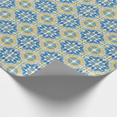 メディテレーニア イタリア 青いタイル ブライダルシャワー ラッピングペーパー (角)