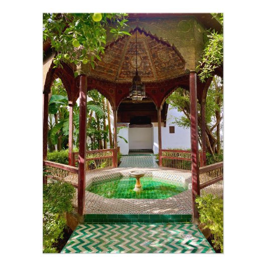 メディナのオアシス – マラケシュ，モロッコ フォトプリント            (正面)