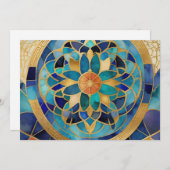 "メディナ迷路:モロッコインスパイア幾何デザインf シーズンカード (正面/裏面)