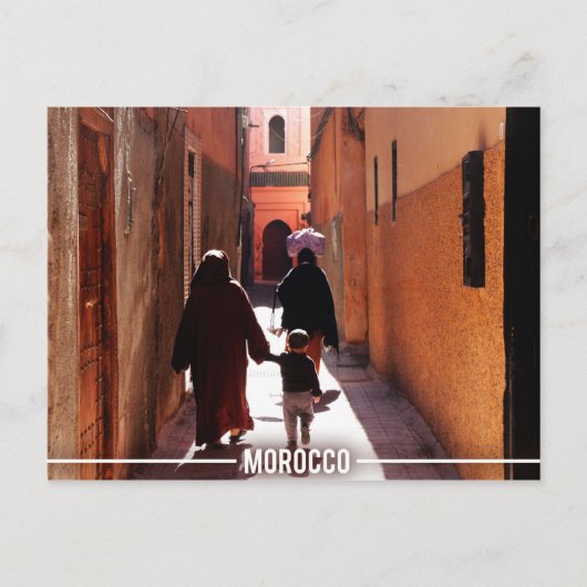 メディナ通りズマラケシュモロッコ ポストカード (正面)