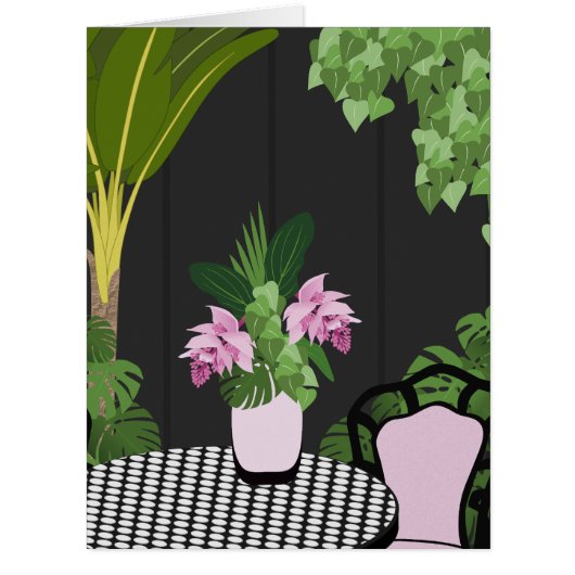 メディニラテーブルセンターピースガーデングリーティングカード (正面)