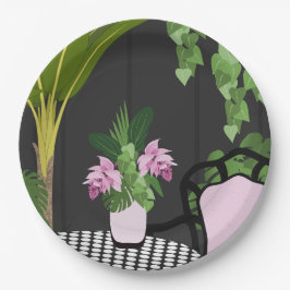 メディニラテーブルセンターピースガーデンコートヤード ペーパープレート