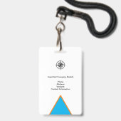 メディ企業のア写真I.D.イベントプレスパス バッジ (裏面（ネックストラップ付）)