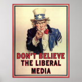 メディ信じアを自由主義の使わない ポスター (正面)