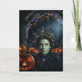 メデューサの洞窟の面白ハロウィンカード シーズンカード