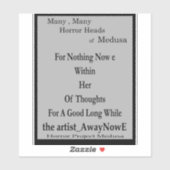 メデューサ7MMヘッドフレーズ 2025 ホラー本 Awaynowe シール (シート)