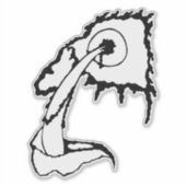 メデューサ・アーティスト・アウェイノウエ ホラー 13MMヘッズ ダイカット シール (正面)