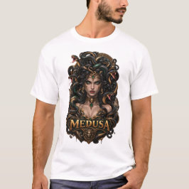 メデューサ ゴルゴン ギリシャ神話 ヘビの女神 メンズ Tシャツ