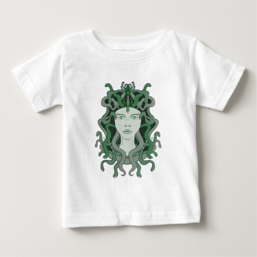 メデューサ ゴルゴ 怪物 ギリシャ神話 ベビーTシャツ (正面)