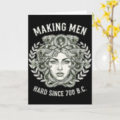 メデューサ、古代ギリシャから男性を惑わしてる 700 Bc 面白い カード (黄色い花)