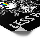 メデューサ 虹の色 プライドを掲げ偏見をなくそう LGBTQ+ 平等 ポスター (角)