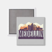 メデリンコロンビアスカイラインシティ旅行記念品 マグネット (正面/裏面)