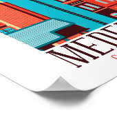 メデリンコロンビアヴィンテージ街並 ポスター (角)