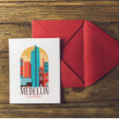 メデリンコロンビアヴィンテージ街並 ポストカード